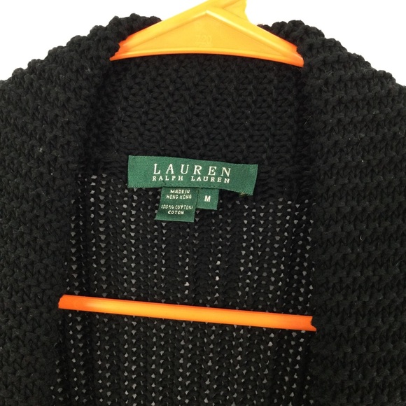 Lauren Ralph Lauren Open Front Knit Cardigan Sweater womens size Medium - Picture 3 of 7